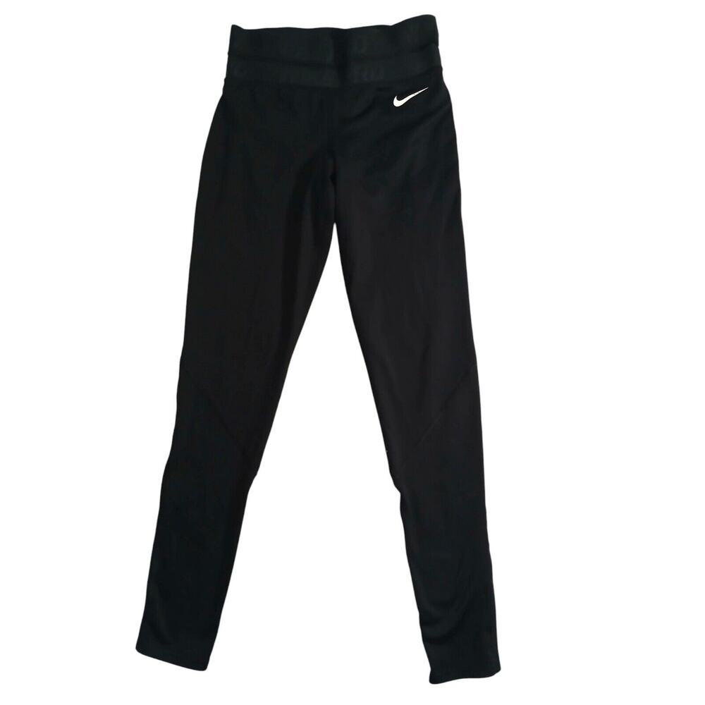 Nike Pro Dri-Fit Leggings Sz S Black Sspellout Logo Waistband Core Gym Yoga $128
